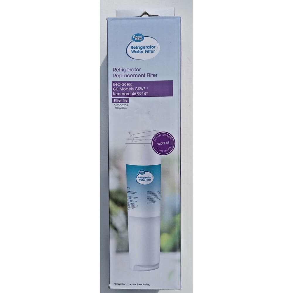 Great Value Refrigerator Replacement Water Filter for GE GSWF & Kenmore 46-9914